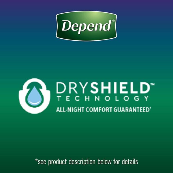 Depend Night  Adult Underwear for Men, Small/Medium, 32 Count (2 Packs of 16) - Image 4