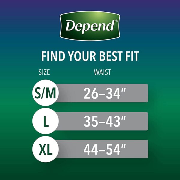 Depend Night  Adult Underwear for Men, Small/Medium, 32 Count (2 Packs of 16) - Image 3