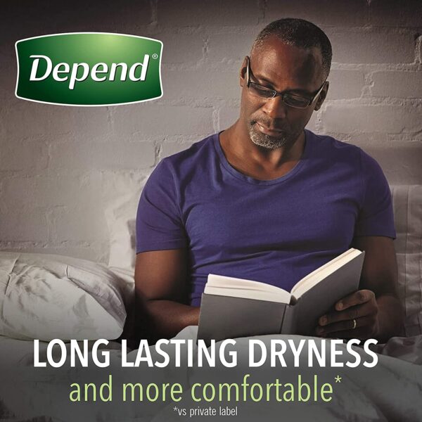 Depend Night  Adult Underwear for Men, Small/Medium, 32 Count (2 Packs of 16) - Image 6