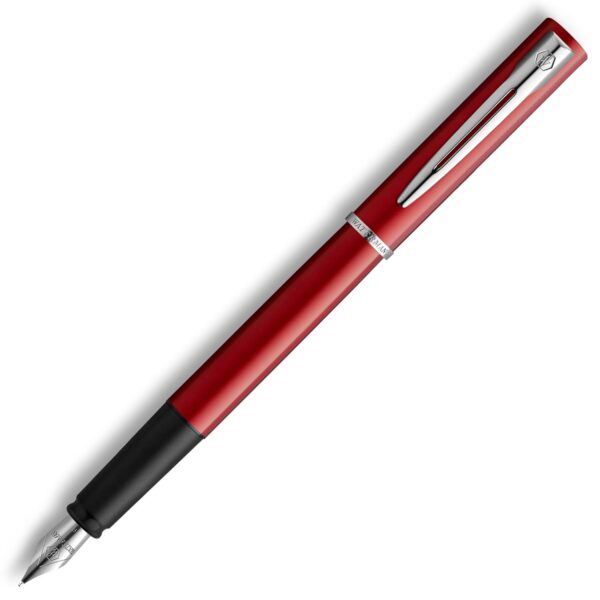 Waterman Graduate Allure Fountain Pen, Red Lacquer, Fine Nib, Blue Ink