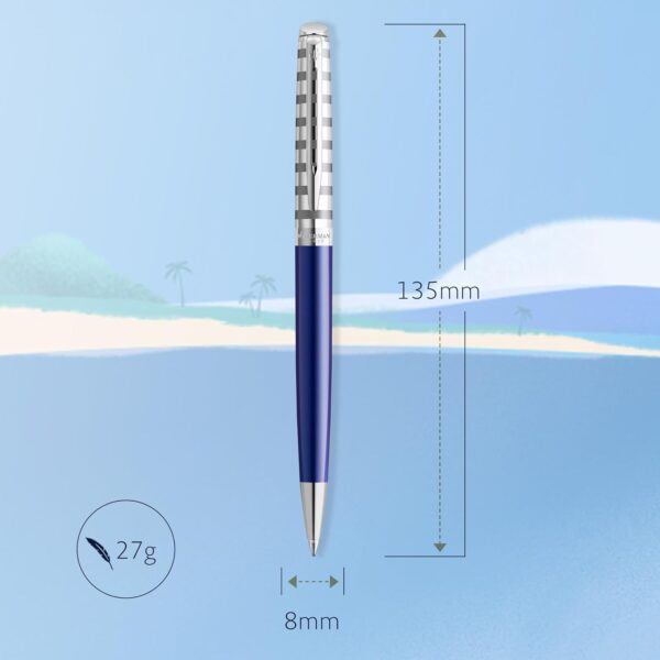 Waterman Ballpoint Pen, Hemisphere French Riviera Collection, Le Lounge Blue, Medium Point - Image 3