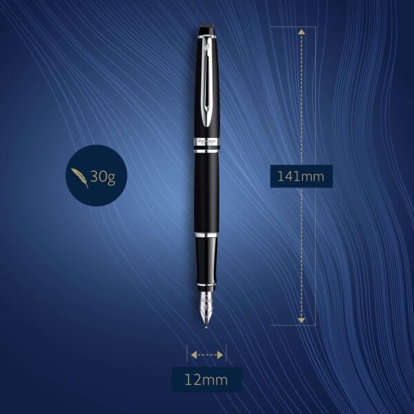 Waterman Expert Matte Black, Fountain Pen with Fine nib and Blue ink - Image 4