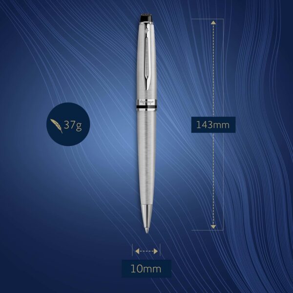 WATERMAN Expert Stainless Steel, Ballpoint Pen with Medium Blue refill - Image 3