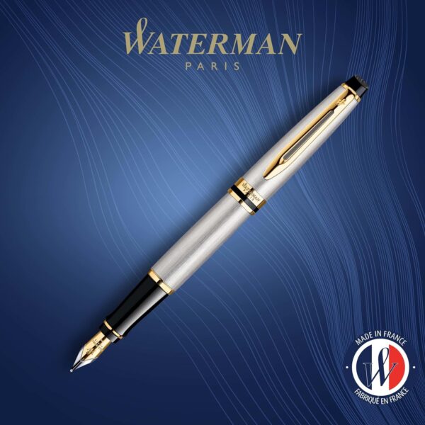 Waterman Expert Stainless Steel with Golden Trim - Image 2