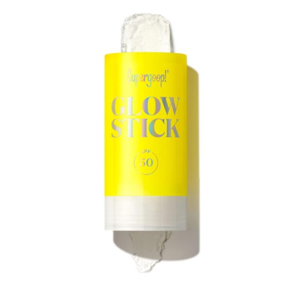 Supergoop! Glow Stick, 0.7 oz - SPF 50 PA++++ Dry Oil Sunscreen Stick for Face & Body - Brightens & Hydrates for a Healthy Glow - Mess-Free, Travel-Friendly SPF