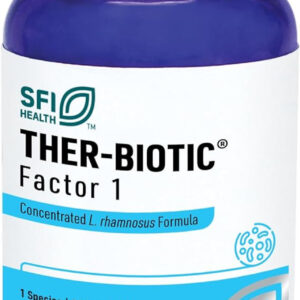 Klaire Labs Ther-Biotic Factor 1 Probiotic - Lactobacillus Rhamnosus Single Species Probiotic - 20 Billion CFU - Dairy-Free Gut + Immune Support - L Rhamnosus Probiotics - Hypoallergenic (60 Capsules)