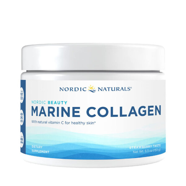 Nordic Naturals Nordic Beauty Marine Collagen Powder, Strawberry - 5.29 Oz