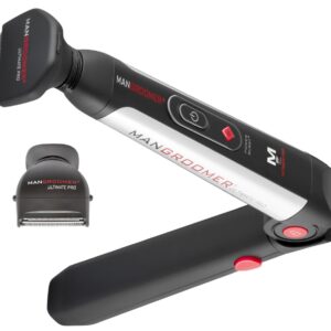 MANGROOMER - ULTIMATE PRO Back Shaver with 2 Shock Absorber Flex Heads, Power Hinge, Extreme Reach Handle and Power Burst