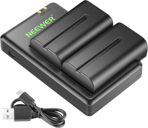 NEEWER NP-F550 Battery Charger Set Compatible with Sony NP-F970 F750 F770 F960 F550 F530 F330 F570 CCD-SC55 TR516 TR716 TR818 TR910 TR917, NEEWER Led Light/Monitor/Camera Slider