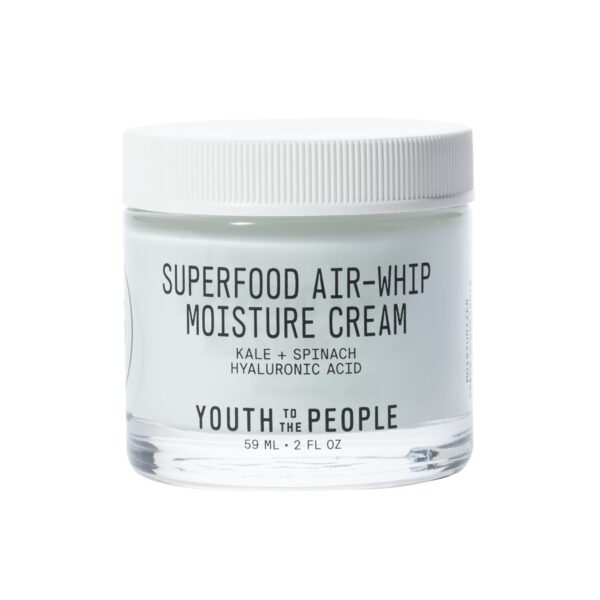 Youth To The People Air-Whip Moisture Face Cream - Gel Moisturizer & Face Primer - Lightweight Green Tea + Hydrating Hyaluronic Acid Moisturizer for Dry Skin