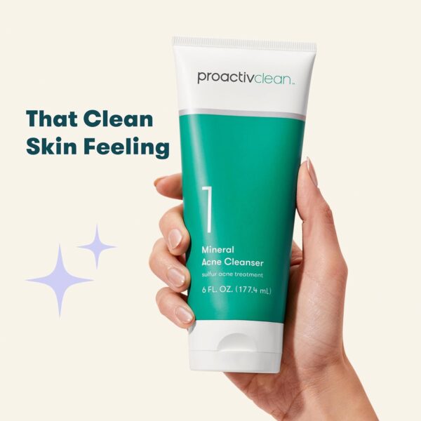 Proactiv Clean Mineral Acne Cleanser- Sulfur Acne Treatment Face Wash for Sensitive Skin- Gentle Daily Acne Cream Facial Cleanser with Soothing Chamomile- 6oz - Image 6