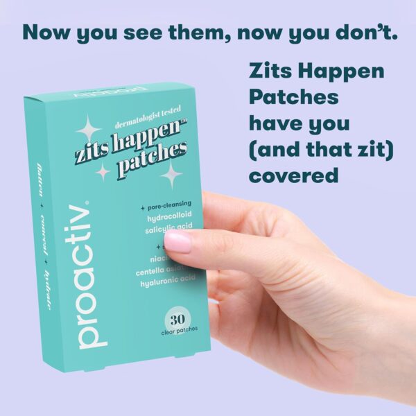 Proactiv Zits Happen® Hydrocolloid Acne Patches- Pimple Patches for Face and Back Acne with Pore Cleansing Salicylic Acid- 30 Count - Image 6