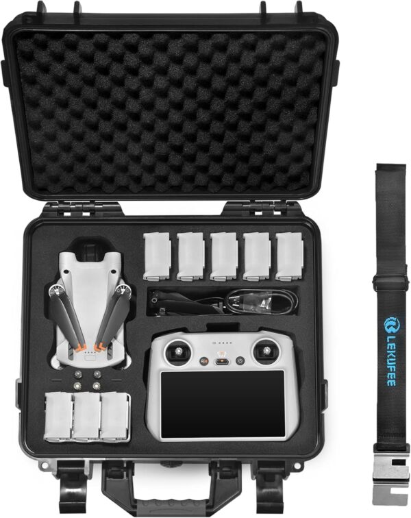 Lekufee Waterproof Hard Carrying Case Compatible with DJI Mini 4 Pro