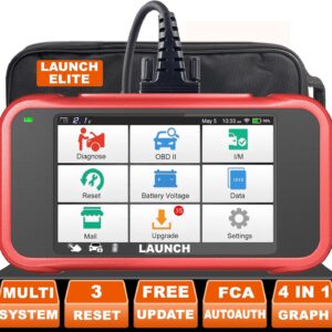 LAUNCH OBD2 Scanner CRP123E Elite, Lifetime Free WiFi Update Scan Tool, FCA Autoauth, SAS Calibration/Throttle Reset/Oil Reset Diagnostic Scanner, Multi Systems Car Scanner, Battery Test, Auto VIN