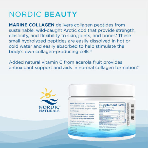 Nordic Naturals Nordic Beauty Marine Collagen Powder, Strawberry - 5.29 Oz - Image 3