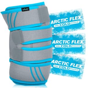 Vive Knee Ice Pack Wrap - Cold/Hot Gel Compression Brace - Heat Support Strap for Arthritis Pain, Tendonitis, ACL, Athletic Injury, Osteoarthritis, Women, Men, Running, Meniscus and Patella Surgery