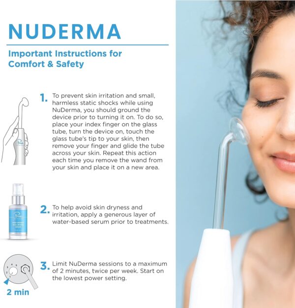 NuDerma Professional Skin Therapy Wand - Portable Skin Therapy Machine with 6 Neon & Argon Wands - Image 4