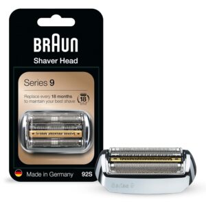 Braun Series 9 Electric Shaver Replacement Head - 92S - Compatible with all Series 9 Electric Razors 9290cc, 9291cc, 9370cc, 9293s, 9385cc, 9390cc, 9330s, 9296cc