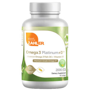 Zahler's Omega 3 Platinum + D Advanced Health 90 Softgels