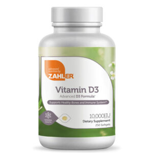 Zahler's Vitamin D3 Softgels 10 000 Iu General Health 250 Softgels