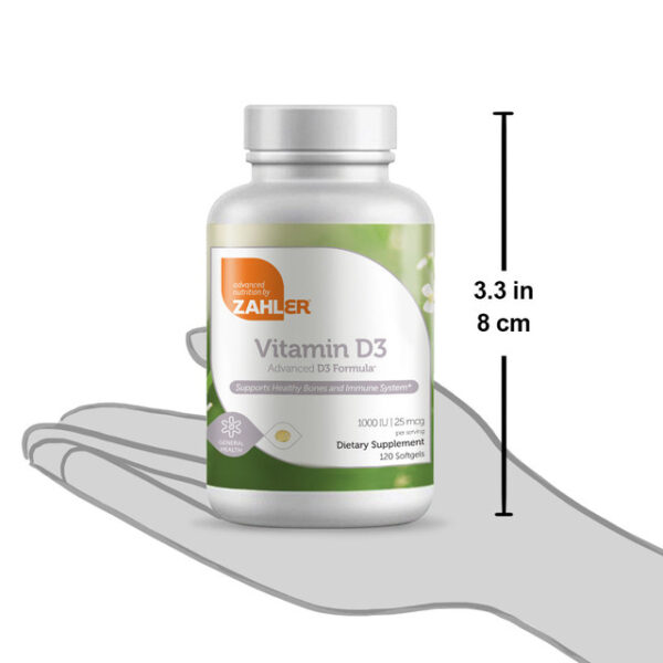 Zahler's Vitamin D3 Softgels 1000 Iu General Health 120 Softgels - Image 5