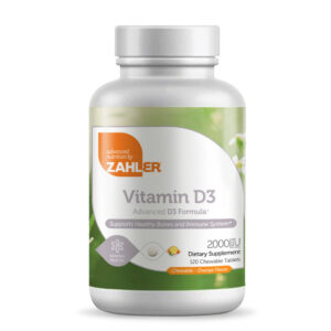 Zahler's Vitamin D3 Chewable 2000 Iu General Health 120 Tablets