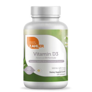 Zahler's Vitamin D3 Softgels 5000 Iu General Health 120 Softgels