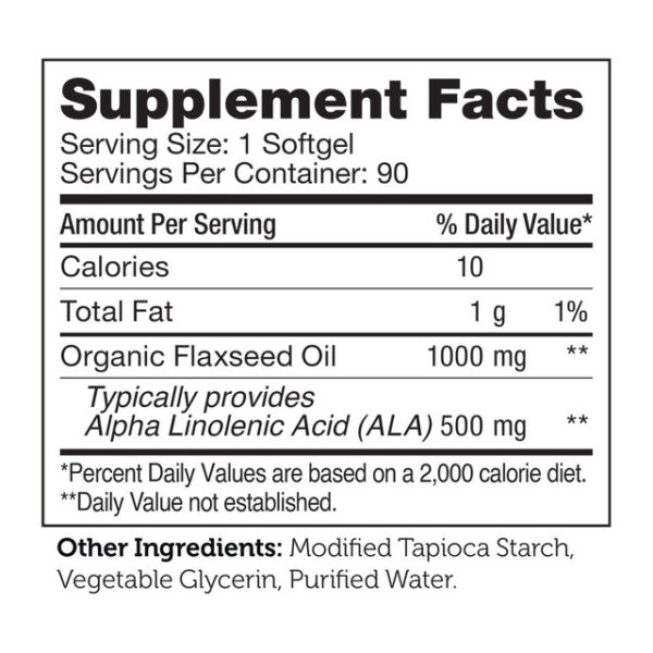 Zahler's Flaxseed Oil General Health 90 Softgels - Image 4