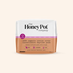 Honey Pot Organic Cotton Cover Herbal Incontinence Daytime Pads With Wings