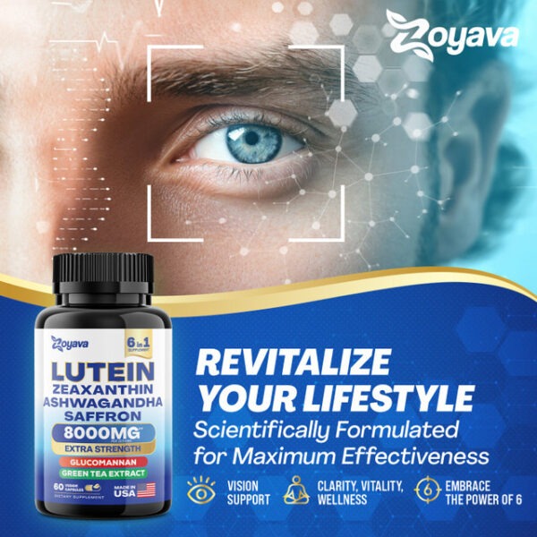 Zoyava Sightshield Advanced Lutein And Zeaxanthin Supplements - 8000 Mg Power Blend - Image 4