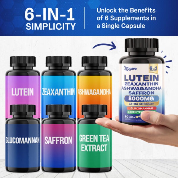 Zoyava Ultimate Bundle: Sightshield Lutein And Zeaxanthin Supplements 8000 Mg And Saffron Zestyzen Blend - 4,000Mg - Image 4