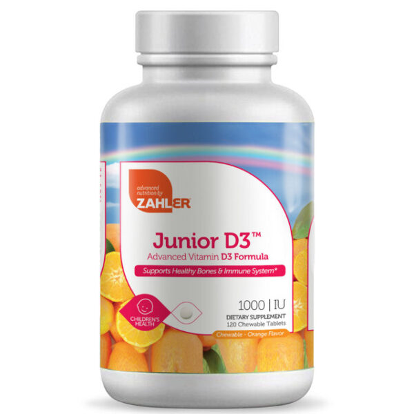 Zahler's Junior D3 Childrens Health 120 Chewable Tablets