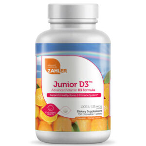 Zahler's Junior D3 Childrens Health 250 Chewable Tablets