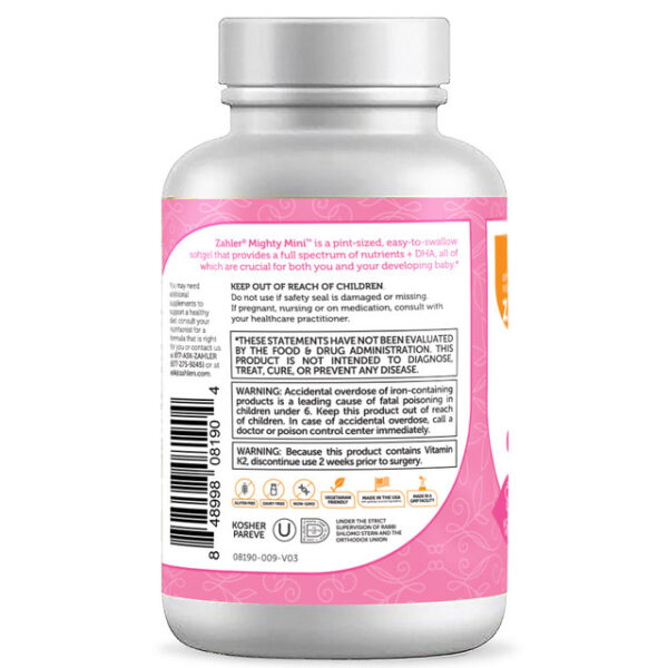 Zahler's Mighty Mini Womens Health 90 Softgels - Image 3