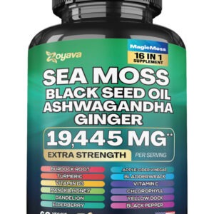 Zoyava Sea Moss 16-In-1 For Total Wellness - Magic Moss Super Blend Capsules - 19,445Mg Power!