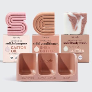 Mykitsch Nourish & Restore Shampoo & Conditioner Soap Dish Bundle