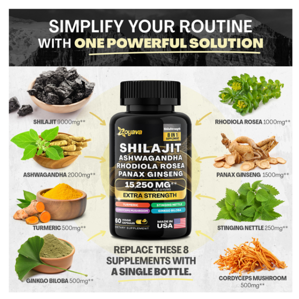 Zoyava Shilajit Power Shilastrength Blend - 15,250Mg Energize Your Vitality! - Image 3