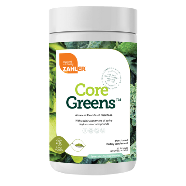 Zahler's Core Greens Powder Superfoods Spearmint Flavor