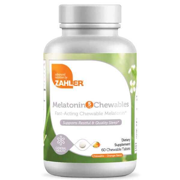 Zahler's Melatonin Chewable 5 Mg General Health 60 Chewable Tablets