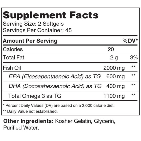 Zahler's Omega 3 Platinum Advanced Health 90 Softgels - Image 3