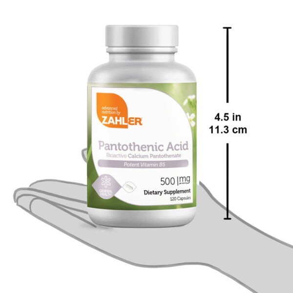 Zahler's Pantothenic Acid General Health 120 Capsules - Image 5