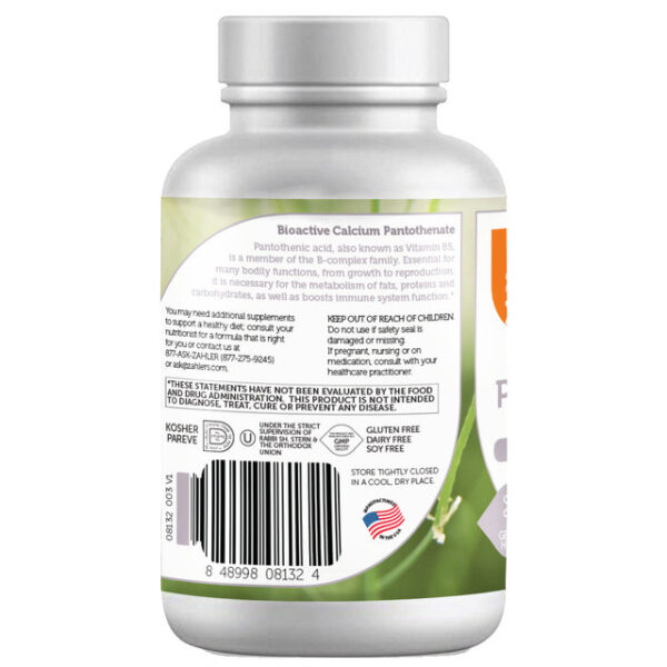 Zahler's Pantothenic Acid General Health 120 Capsules - Image 2