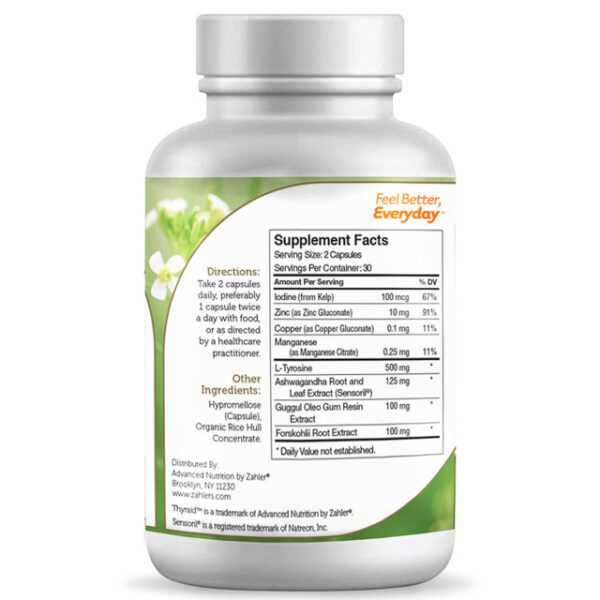 Zahler's Thyraid Advanced Health 60 Capsules - Image 3