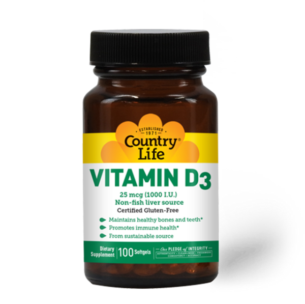 Country Life Vitamin D3 1,000 I.U.