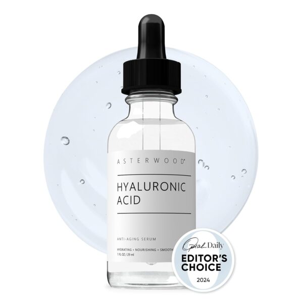 Pure Hyaluronic Acid Serum for Face - Plumping, Anti-Aging & Hydrating - Fragrance-Free, Pairs Well with Vitamin C Face Serum & Hylunaric Acid Moisturizer, 29ml/1 oz