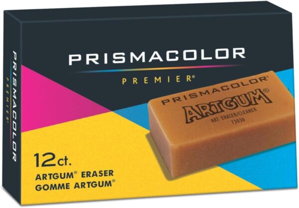 Prismacolor Design ArtGum Erasers, Beige, Pack of 12