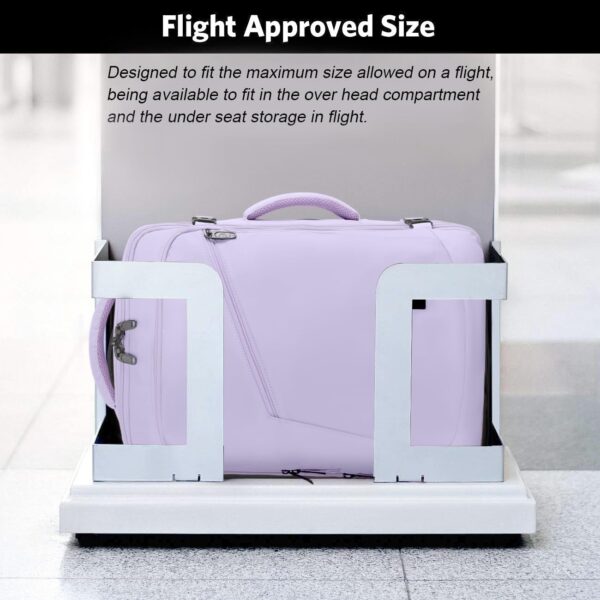 MATEIN Carry on Backpack for Women, 40L Heavy Duty Travel Backpack Airplane Approved, Expandable Simple Fashion Backpack, Frequent Traveler Gifts, Light Purple - Image 2