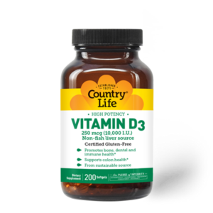 Country Life Vitamin D3 10,000 I.U.