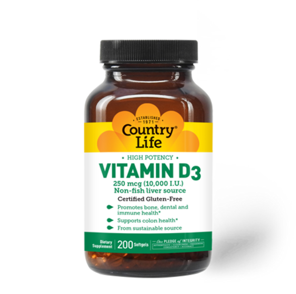 Country Life Vitamin D3 10,000 I.U.