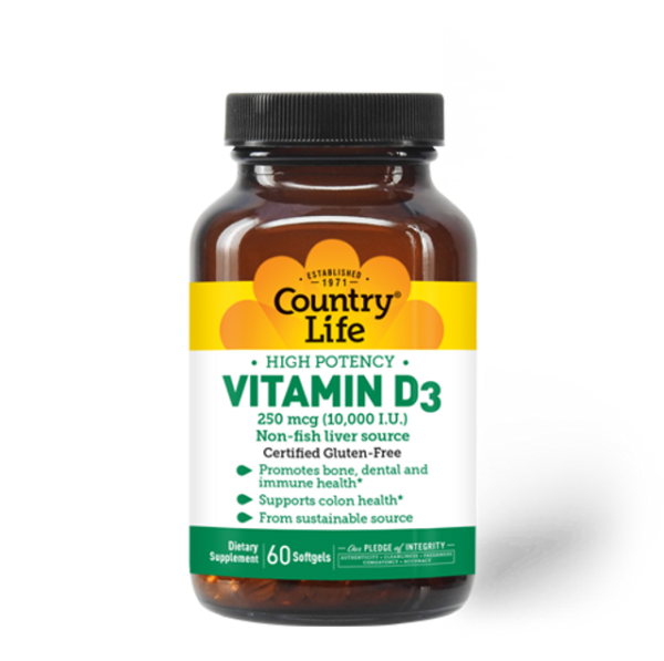 Country Life Vitamin D3 10,000 I.U.